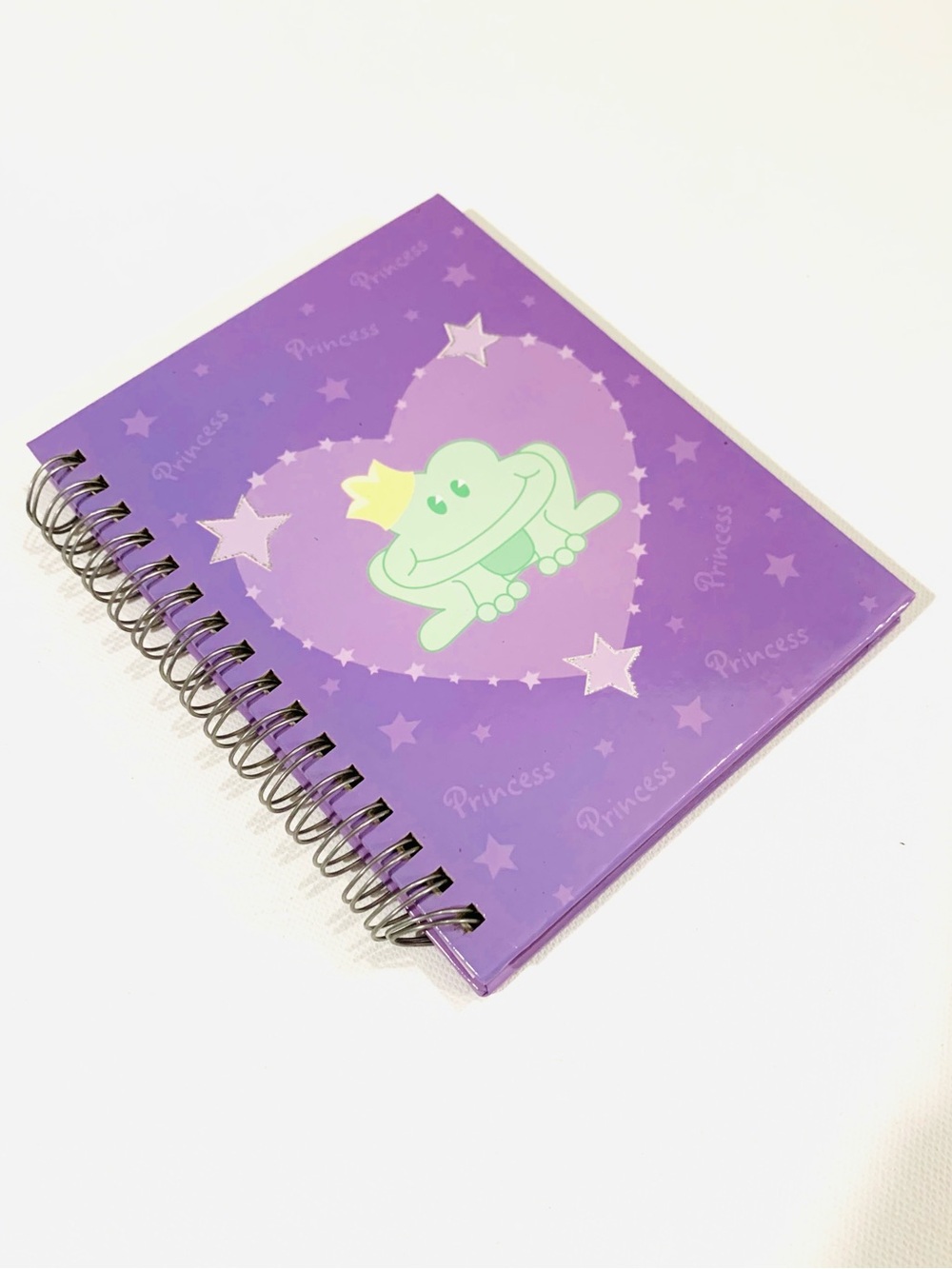Claire's Club 2005 Purple 'Princess' Spiral Notebook with Frog Prince Design